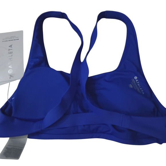 New Athleta Malibu Bikini Top XXS A-C Royal Blue Wireless Swim Top - Picture 2 of 3